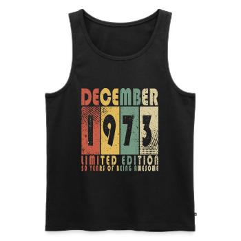 December 1973 Birthday Present December 1973 - Men's Premium Organic Tank Top - black - Front - Michal (187cm)