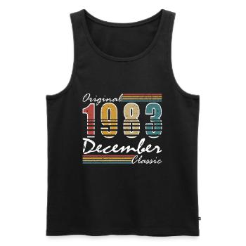 40 Years Old - Forty Birthday December 1983 - Men's Premium Organic Tank Top - black - Front - Michal (187cm)