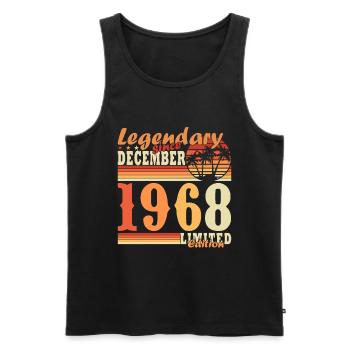55e anniversaire 55 ans Décembre 1968 - Débardeur bio Premium Homme - noir - Devant - Michal (187cm)