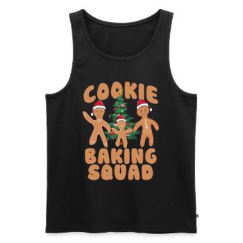 Weihnachten - cooke baking squad - Männer Premium Bio Tank Top - Schwarz - Vorne - AI Model Male 178 light (178cm)