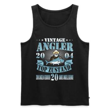 Angler 2004 Geburtstag Angeln Angelschein Geschenk - Männer Premium Bio Tank Top - Schwarz - Vorne - AI Model Male 178 light (178cm)