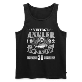 Angler 1993 Geburtstag Angeln Angelschein Geschenk - Männer Premium Bio Tank Top - Schwarz - Vorne - AI Model Male 178 light (178cm)