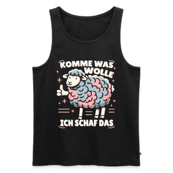 Motivation Geschenk Prüfung Schule Abitur Sprüche - Männer Premium Bio Tank Top - Schwarz - Vorne - Michal (187cm)
