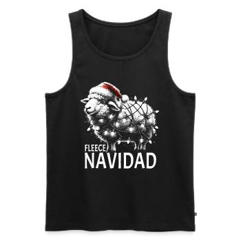 Fleece Navidad Weihnachten Geschenk Lustig Sprüche - Männer Premium Bio Tank Top - Schwarz - Vorne - AI Model Male 178 light (178cm)