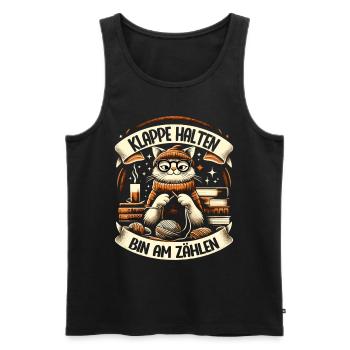 Stricken Strickerin Geschenk Wolle Geburtstag - Männer Premium Bio Tank Top - Schwarz - Vorne - Michal (187cm)