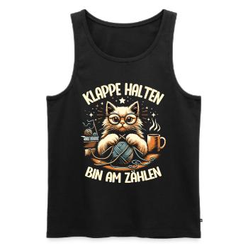 Stricken Strickerin Geschenk Wolle Geburtstag - Männer Premium Bio Tank Top - Schwarz - Vorne - Michal (187cm)