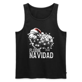 Fleece Navidad Weihnachten Geschenk Lustig Sprüche - Männer Premium Bio Tank Top - Schwarz - Vorne - AI Model Male 178 light (178cm)