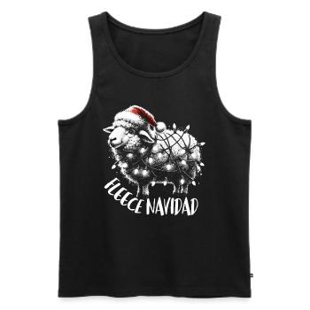 Fleece Navidad Weihnachten Geschenk Lustig Sprüche - Männer Premium Bio Tank Top - Schwarz - Vorne - AI Model Male 178 light (178cm)