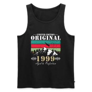 25. Geburtstag 25 Jahre Awesome Since 1999 - Männer Premium Bio Tank Top - Schwarz - Vorne - Michal (187cm)