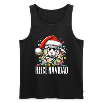 Fleece Navidad Weihnachten Geschenk Lustig Sprüche - Männer Premium Bio Tank Top - Schwarz - Vorne - AI Model Male 178 light (178cm)