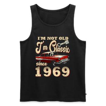 Vintage Retro Vintage 1969 Original 1969 - Men's Premium Organic Tank Top - black - Front - AI Model Male 178 light (178cm)