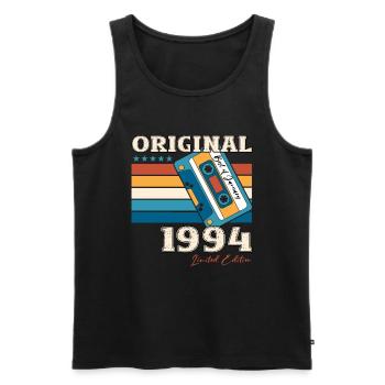 30e anniversaire Cassette janvier Vintage 1994 - Débardeur bio Premium Homme - noir - Devant - Michal (187cm)
