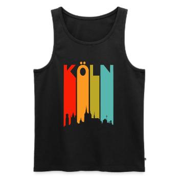 Cologne Cologne Cologne Cathedral Cologne Skyline Carnival Bachelor Party - Men's Premium Organic Tank Top - black - Front - AI Model Male 178 light (178cm)