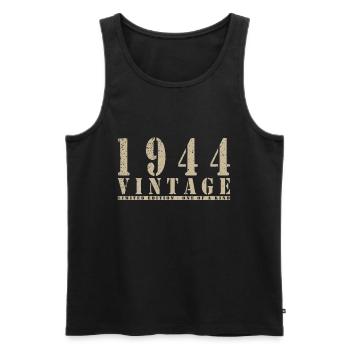 1944 Geburtstag geboren im Jahr 1944 Retro Vintage - Männer Premium Bio Tank Top - Schwarz - Vorne - Michal (187cm)