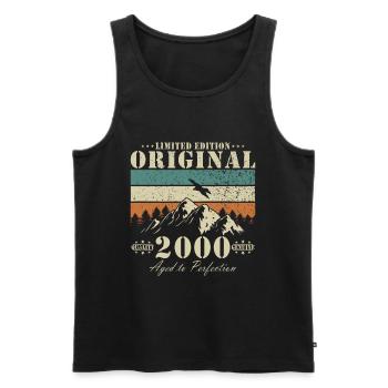 Vintage 2000 - Classic Limited Edition Retro - Men's Premium Organic Tank Top - black - Front - AI Model Male 178 light (178cm)