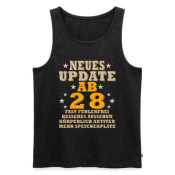 28. Geburtstag - 28 Jahre lustiger Spruch 1996 - Männer Premium Bio Tank Top - Schwarz - Vorne - Michal (187cm)