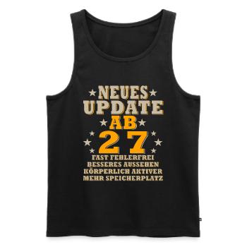 27. Geburtstag - 27 Jahre lustiger Spruch 1997 - Männer Premium Bio Tank Top - Schwarz - Vorne - Michal (187cm)