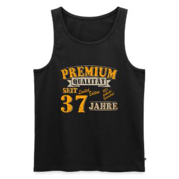 37. Geburtstag Premium 37 Jahre Vintage 1987 - Männer Premium Bio Tank Top - Schwarz - Vorne - AI Model Male 178 light (178cm)