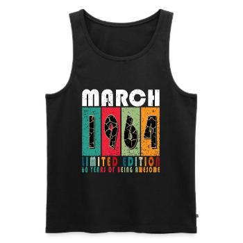 March 1964 Anniversary March 1964 March - Men's Premium Organic Tank Top - black - Front - Michal (187cm)