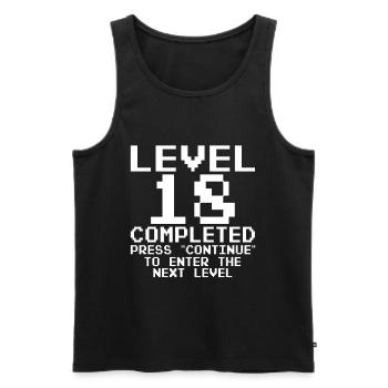 18 Geburtstag Gamer Level 18 completed Geschenk - Männer Premium Bio Tank Top - Schwarz - Vorne - Michal (187cm)