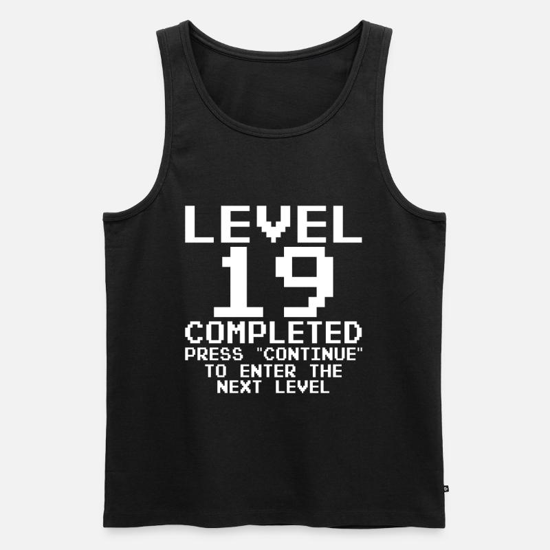 Level 19 complete - Men's Premium Organic Tank Top - black