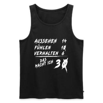 30er Geburtstag Spruch | 30. Geburtstag - Männer Premium Bio Tank Top - Schwarz - Vorne - Michal (187cm)