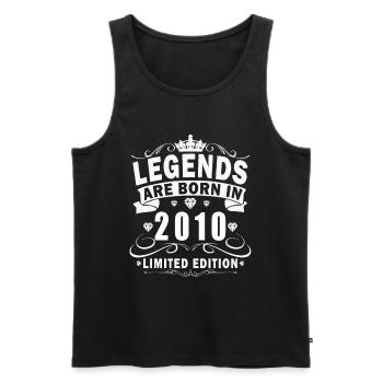 2010 Geburtstag geboren im Jahr 2010 Vintage Retro - Männer Premium Bio Tank Top - Schwarz - Vorne - AI Model Male 178 light (178cm)