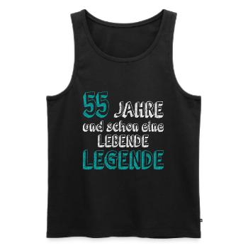 55 Geburtstag 55 Jahre Mann 55 jahre legende 55 - Männer Premium Bio Tank Top - Schwarz - Vorne - AI Model Male 178 light (178cm)