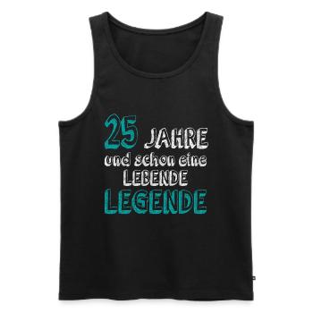 25 Geburtstag 25 Jahre Mann 25 jahre legende 25 - Männer Premium Bio Tank Top - Schwarz - Vorne - Michal (187cm)