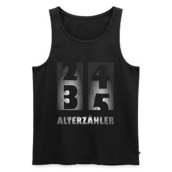 Alterzähler 35 Jahre - 35. Geburtstag - Männer Premium Bio Tank Top - Schwarz - Vorne - AI Model Male 178 light (178cm)