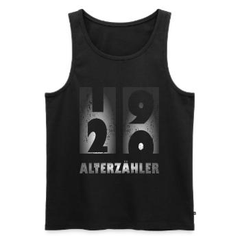 Alterzähler 20 Jahre - 20. Geburtstag - Männer Premium Bio Tank Top - Schwarz - Vorne - Michal (187cm)