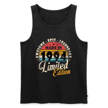 Vintage Made in 1994 Geburtsjahr 1994 Geburtstag - Männer Premium Bio Tank Top - Schwarz - Vorne - AI Model Male 178 light (178cm)