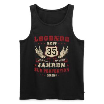 35 Geburtstag 35 Jahre Mann 35 jahre legende 35 - Männer Premium Bio Tank Top - Schwarz - Vorne - AI Model Male 178 light (178cm)