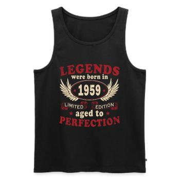 Légende 1959 Vintage Cadeau d’anniversaire - Débardeur bio Premium Homme - noir - Devant - Michal (187cm)