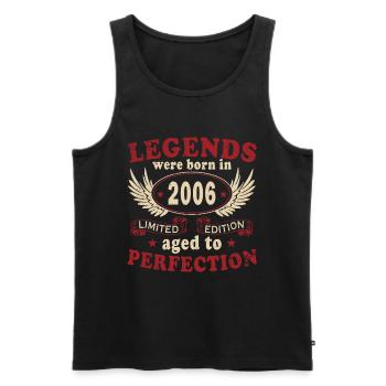 Legende 2006 Geburtstag Geburtsjahr 2006 Männer - Männer Premium Bio Tank Top - Schwarz - Vorne - Michal (187cm)