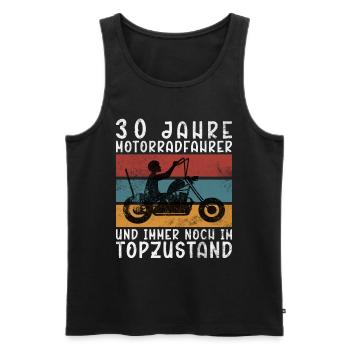 30 Geburtstag 1994 Motorradfahrer Motorrad - Männer Premium Bio Tank Top - Schwarz - Vorne - Michal (187cm)