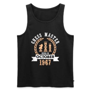 57th Birthday for Chess Players 1967 October - Men's Premium Organic Tank Top - black - Front - Michal (187cm)