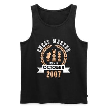 17th Birthday for Chess Players 2007 October - Men's Premium Organic Tank Top - black - Front - Michal (187cm)