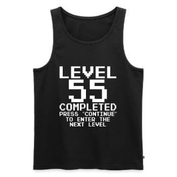 55 Birthday Level 55 complete - Men's Premium Organic Tank Top - black - Front - Michal (187cm)