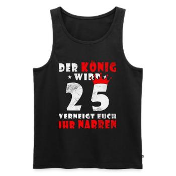 25 Krone 25 Geburtstag 25 Jahre - Männer Premium Bio Tank Top - Schwarz - Vorne - AI Model Male 178 light (178cm)