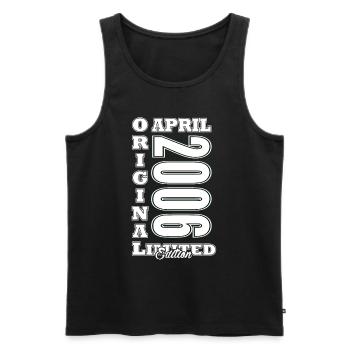 April 2006 Jubilee 2006 April Year - Men's Premium Organic Tank Top - black - Front - AI Model Male 178 light (178cm)