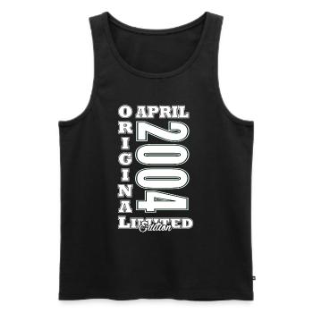 April 2004 April Anniversary 2004 April Original - Men's Premium Organic Tank Top - black - Front - Michal (187cm)