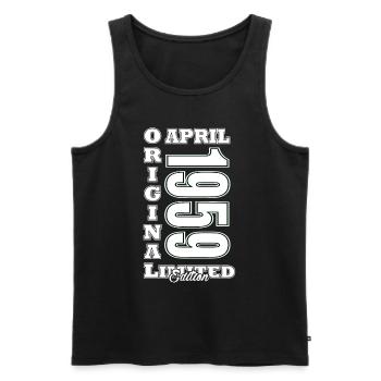 April 1959 Geburtstag April 1959 Retro - Männer Premium Bio Tank Top - Schwarz - Vorne - Michal (187cm)