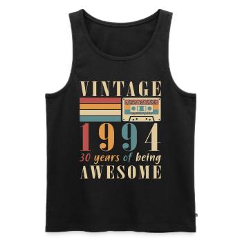 Original 1994 Vintage | Birthday present 1994 - Men's Premium Organic Tank Top - black - Front - AI Model Male 178 light (178cm)