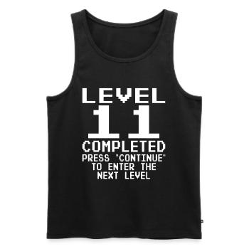 Level 11 Complete 11th Birthday Gamer Gaming - Men's Premium Organic Tank Top - black - Front - Michal (187cm)