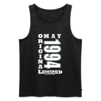 Vintage May 1994 May 1994 Vintage May 1994 - Men's Premium Organic Tank Top - black - Front - AI Model Male 178 light (178cm)