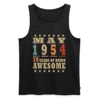 Mai 1954 Jahrgang Jahrgang Mai 1954 Geburtstag - Männer Premium Bio Tank Top - Schwarz - Vorne - Michal (187cm)