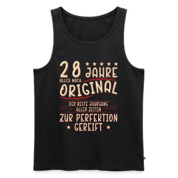 28 jahre spruch - Männer Premium Bio Tank Top - Schwarz - Vorne - Michal (187cm)
