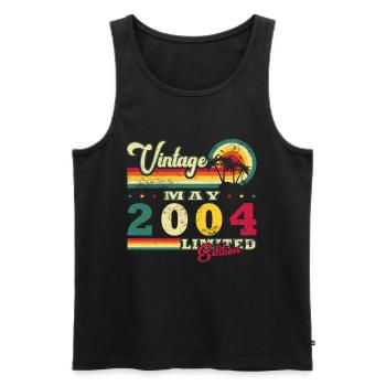 Geburtstag 2004 Mai 2004 Vintage 2004 Legende 04 - Männer Premium Bio Tank Top - Schwarz - Vorne - Michal (187cm)