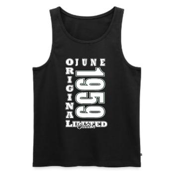 1959 Juni 1959 Jahrestag Juni 1959 Juni Geburtstag - Männer Premium Bio Tank Top - Schwarz - Vorne - Michal (187cm)